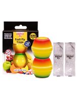 ZER701 Zero In Fruit Fly Trap Twinpack - Traps & Kills Nuisance Fruit Flies