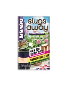 Defenders® Slugs Away® Barrier Tape - 6cm x 4m, Natural slug deterrent to protect outdoor plants 
