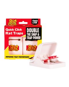 The Big Cheese Quick Click Rat Traps, Powerful Reusable Snap Traps