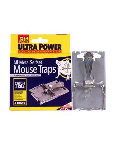 STV167 The Big Cheese Ultra Power All-Metal Selfset Mouse Traps - Twin Pack