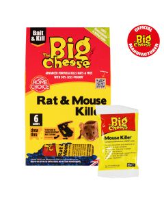 STV244 The Big Cheese Rat & Mouse Killer² Grain Bait Sachets - 6x25g - Poison Bait,STV244 The Big Cheese Rat & Mouse Killer² Grain Bait Sachets - 6x25g - Poison Bait