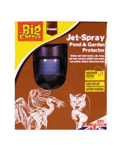 The Big Cheese Jet Spray, PIR activated water-jet deterrent protects ponds and other vulnerable garden areas
