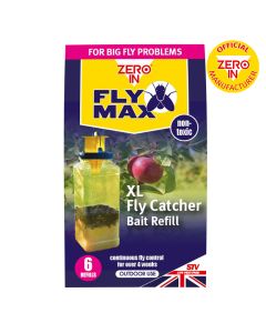Zero In XL Fly Catcher Bait Refill Sachet - 6-Pack, Super Effective, Refillable Insect Attractant 