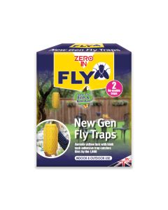 Zero In New Gen Fly Traps - Twinpack, Poison-Free and Child and Pet Safe