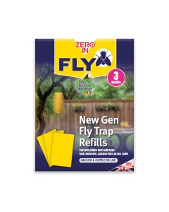 Zero In New Gen Fly Traps Refills - 3-Pack, Poison-Free and Child and Pet Safe