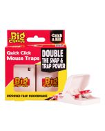 STV147 The Big Cheese Quick Click Mouse Trap - 3 Pack of Reusable Baited Traps