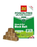 The Big Cheese Live Mouse & Rat Block Bait - 10g x 30, Poison-Free, Welfare-Friendly, British Grain