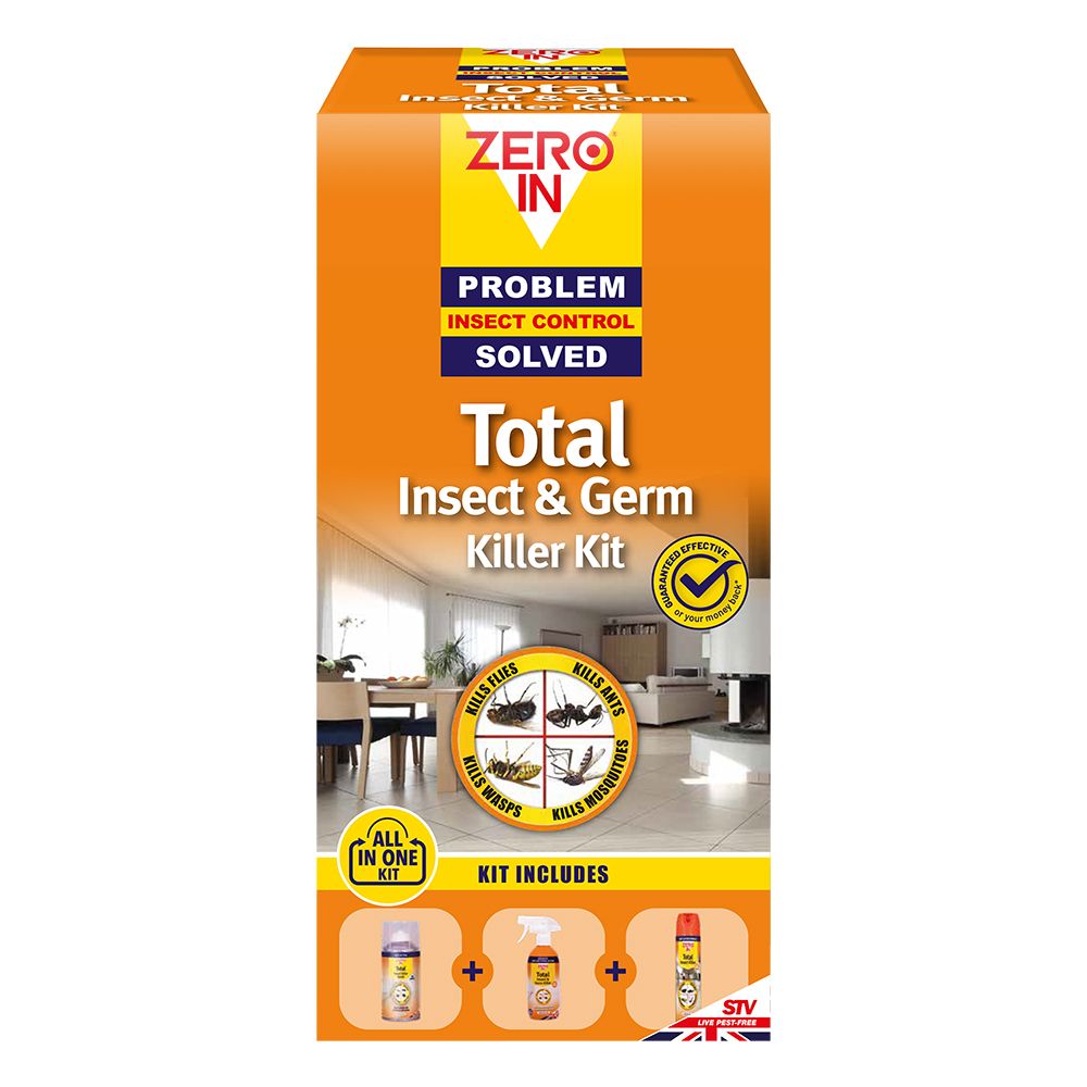 Zero In All-In-One Total Insect & Germ Killer Kit. Long-lasting Control, Prevent Reinfestations. 