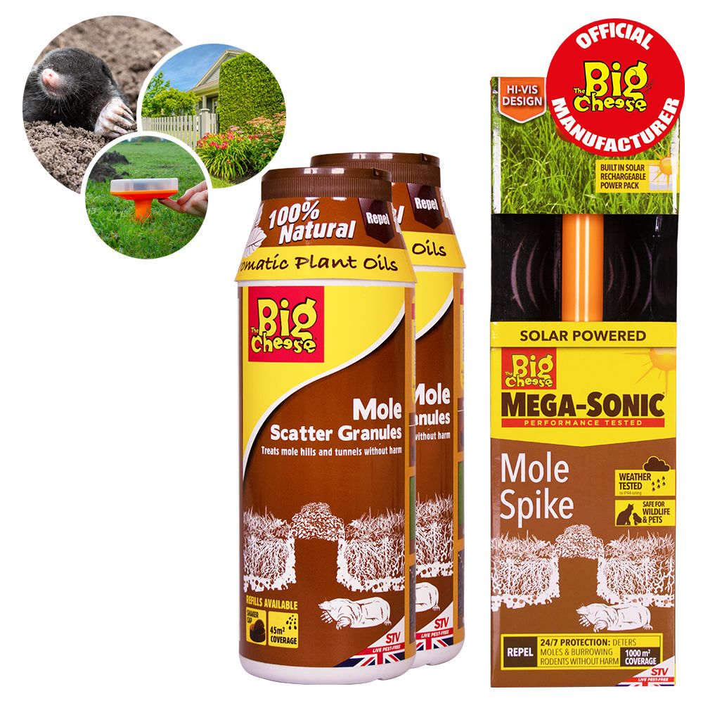 COM128 Repel Moles With Ultra Sonics And Poison-Free Treatments