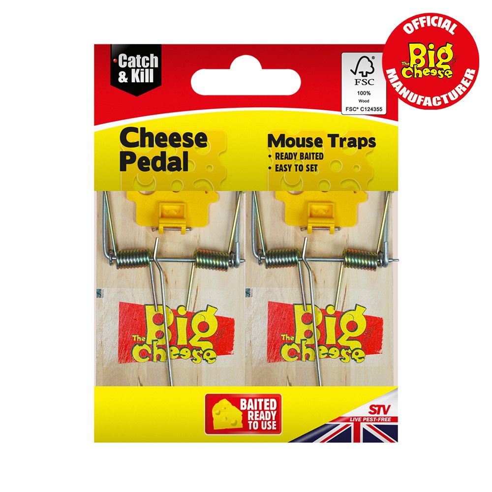 STV100 The Big Cheese Cheese Pedal Mouse Traps - Ready-to-Use Twinpack,STV100 The Big Cheese Cheese Pedal Mouse Traps - Ready-to-Use Twinpack