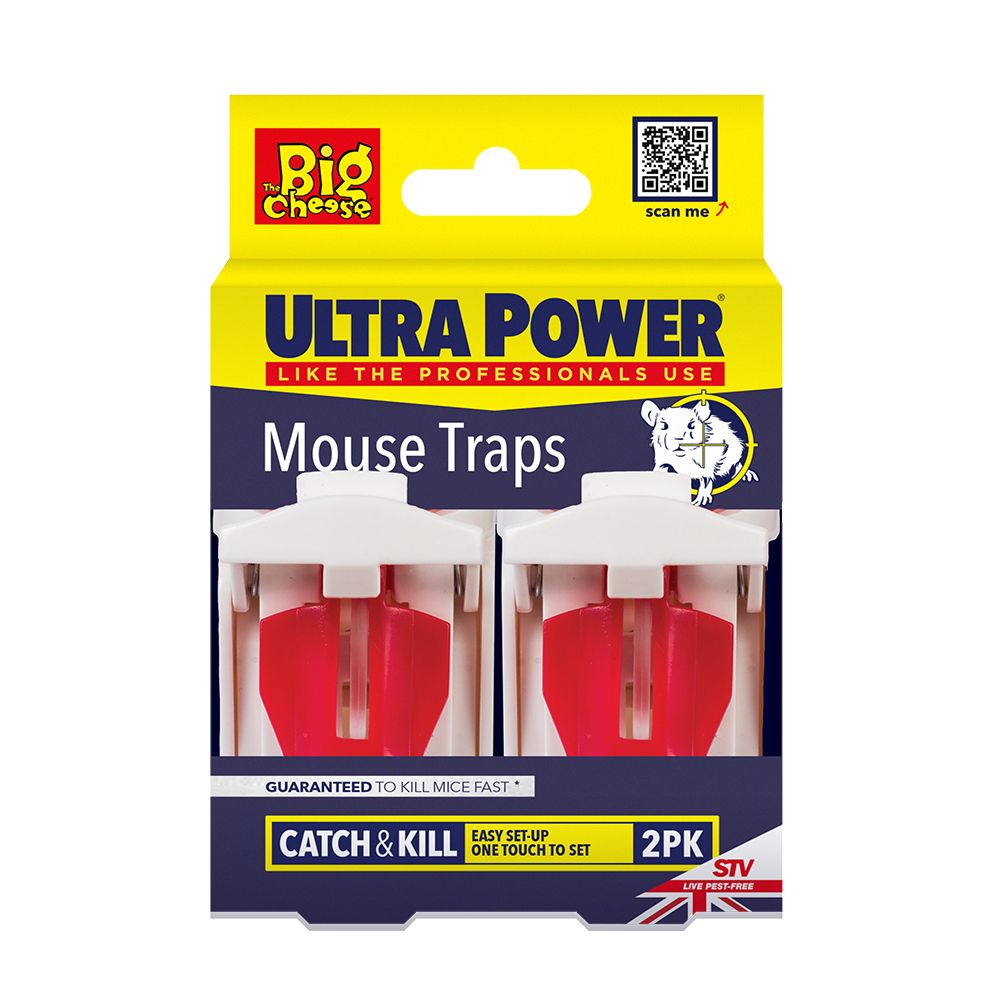 STV148 The Big Cheese Ultra Power Mouse Traps (Ready Baited Easy to Set) - Twin Pack,STV148 The Big Cheese Ultra Power Mouse Traps (Ready Baited Easy to Set) - Twin Pack