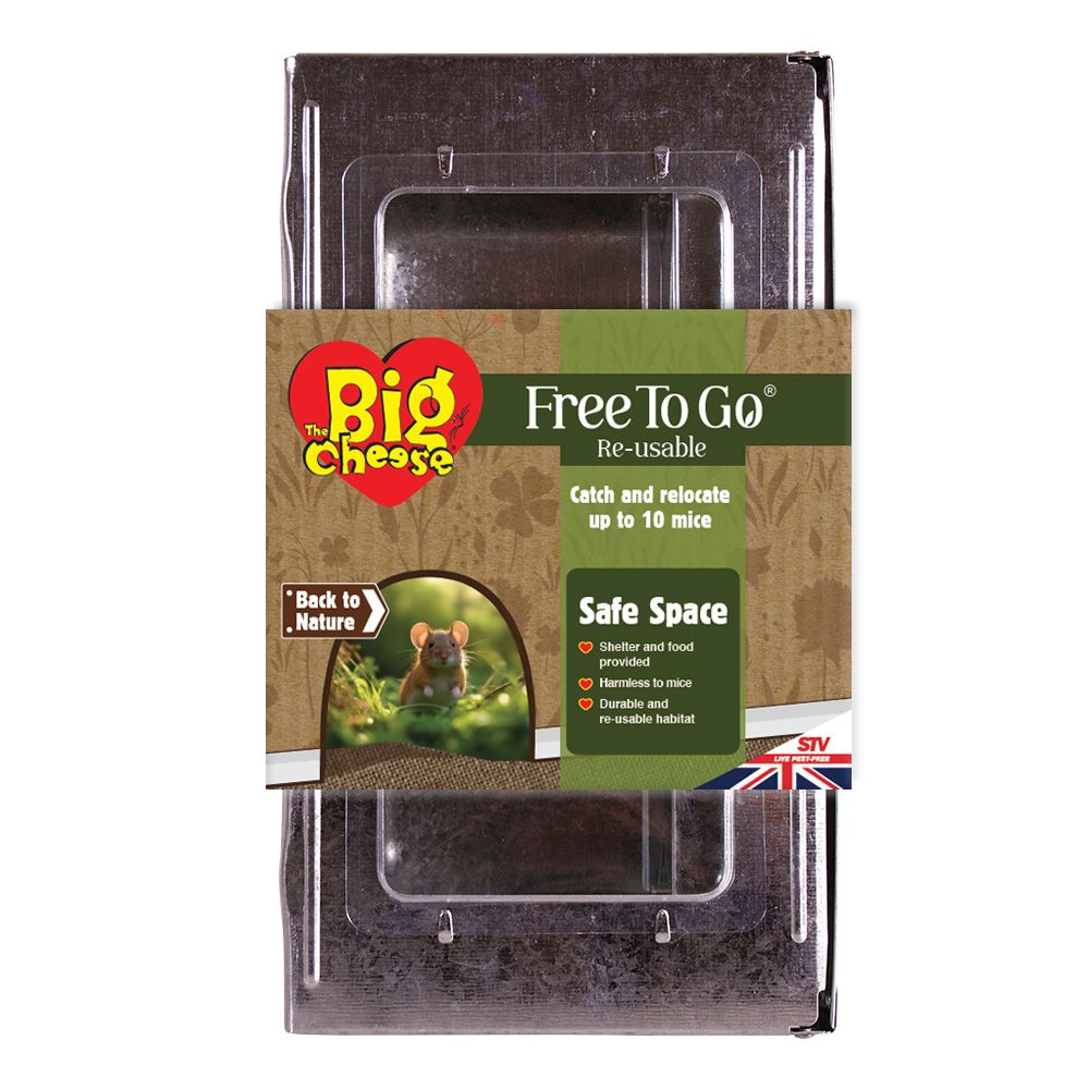 The Big Cheese Free To Go® Re-usable Multi-Catch Mouse Trap, Humane and safe to use around pets and children