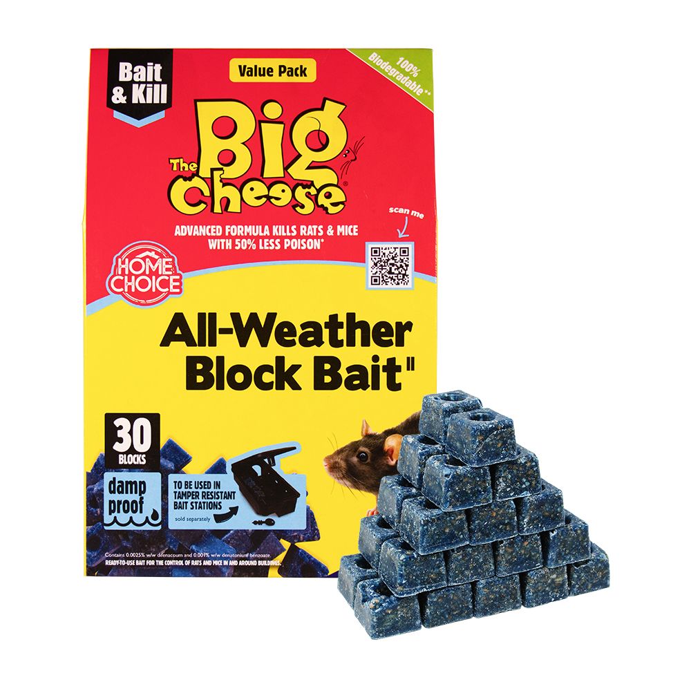 STV213 The Big Cheese All-Weather Block Bait² - 30x10g - Quick Acting Rat & Mouse Bait,STV213 The Big Cheese All-Weather Block Bait² - 30x10g - Quick Acting Rat & Mouse Bait