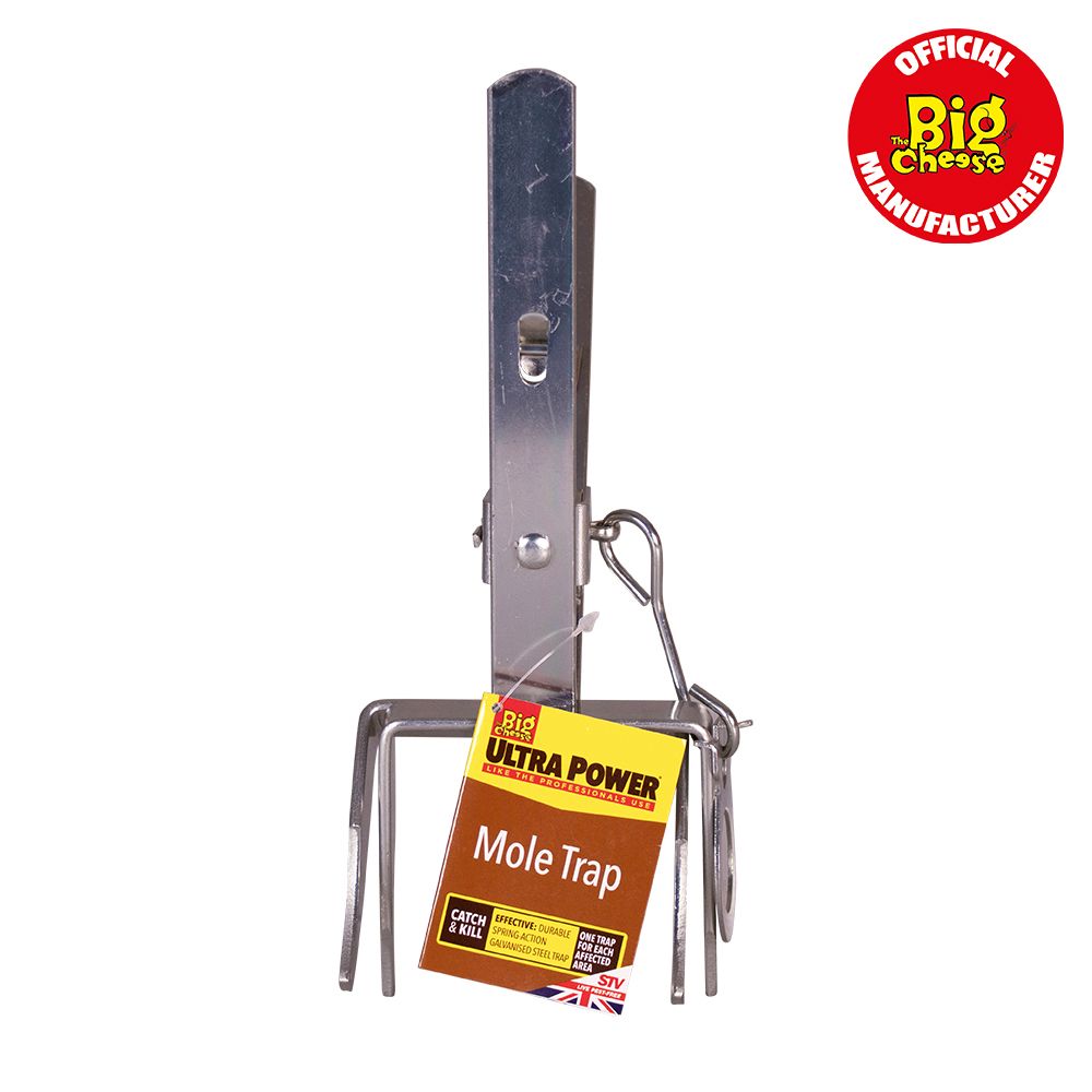 STV312 The Big Cheese Mole Claw Trap - Catch and Kill Trap to Control Moles