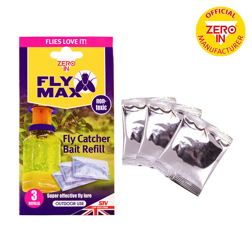 STV337 Zero In Fly Catcher Bait Refill - 3 Sachets - Super Effective Refill for STV336