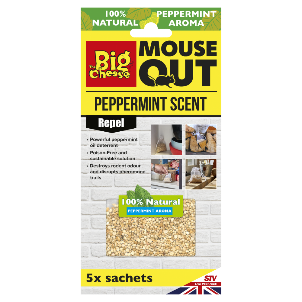 STV401 The Big Cheese Anti Mouse Scent Sachets - 5 Pack - Deters Rats and Mice 