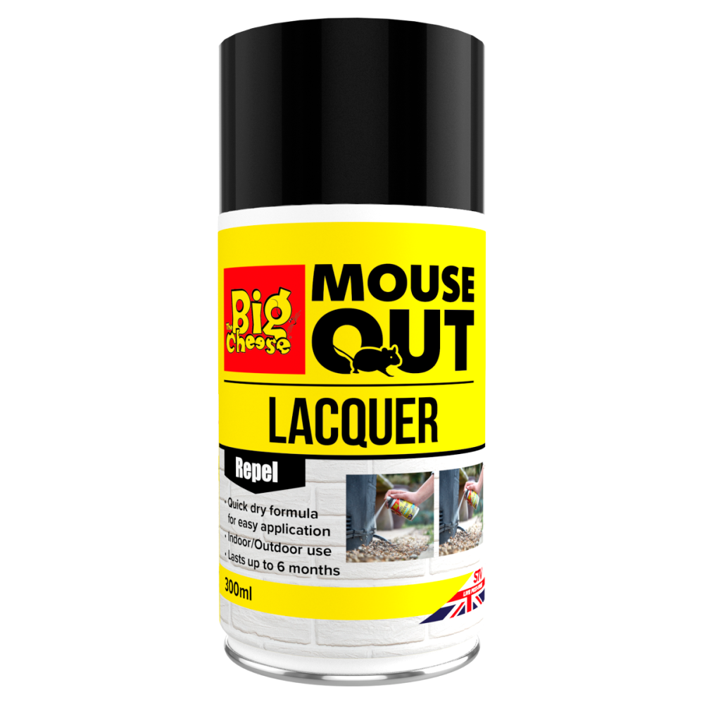 STV403 The Big Cheese Anti Rodent Lacquer - 300ml Aerosol - Deters Rats and Mice