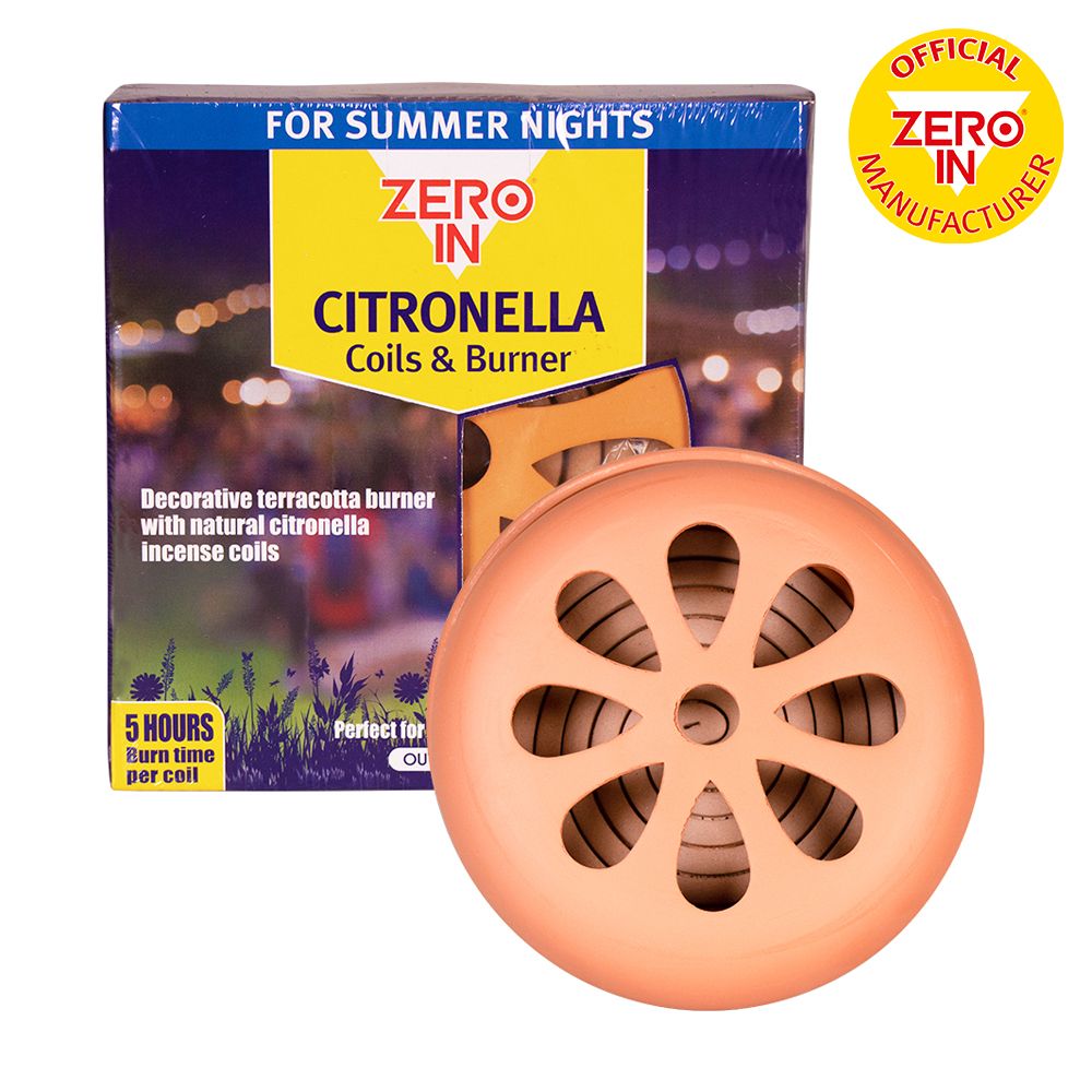 STV420 Zero In Citronella Burner & 6 Coils - Discreet & Decorative Terracotta Burner,STV420 Zero In Citronella Burner & 6 Coils - Discreet & Decorative Terracotta Burner