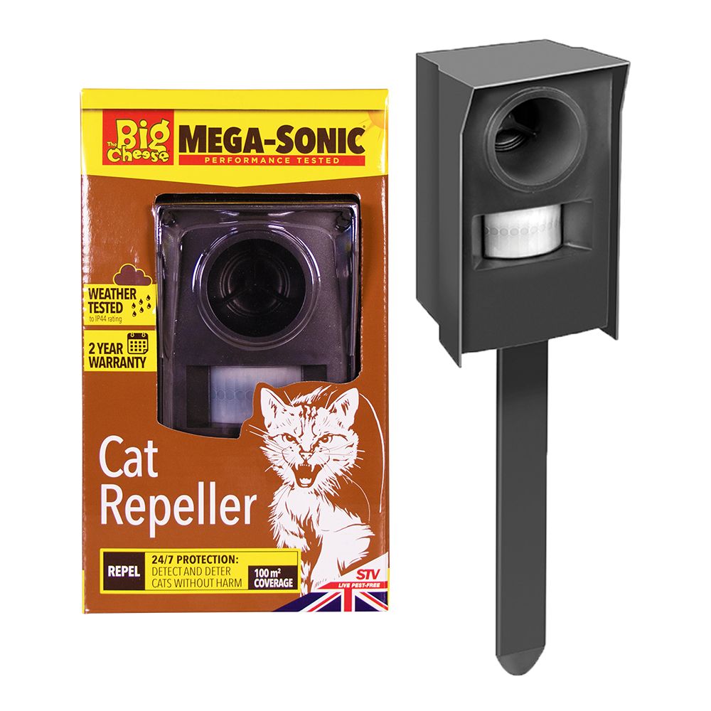 STV606 The Big Cheese Mega-Sonic® Cat Repeller - Ultrasonic Motion-Activated Deterrent,STV606 The Big Cheese Mega-Sonic® Cat Repeller - Ultrasonic Motion-Activated Deterrent