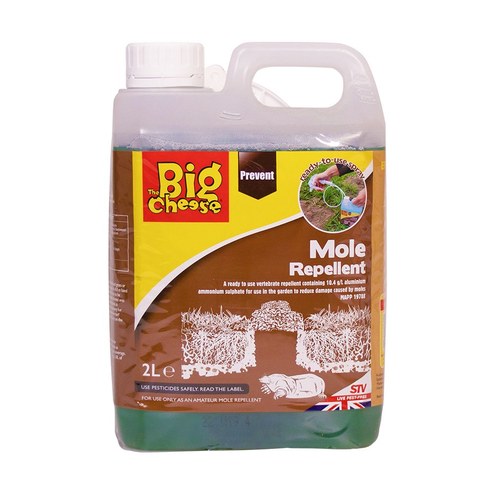 STV655 The Big Cheese Mole Repellent 2L RTU Sprayer - Deters Moles & Burrowing Rodents