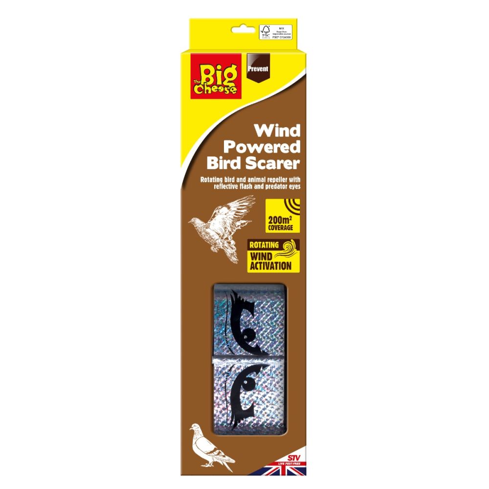 STV969 The Big Cheese Black Hawk Bird Scarer Kite - Deter Birds and Protect Your Garden