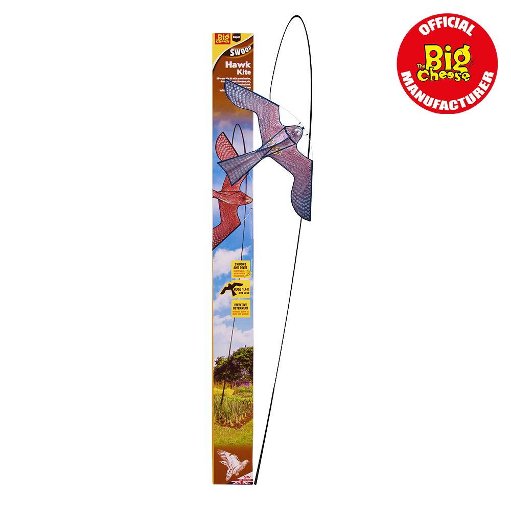 STV968 The Big Cheese Hawk Kite - Humane Effective Bird Scarer for Buildings & Gardens