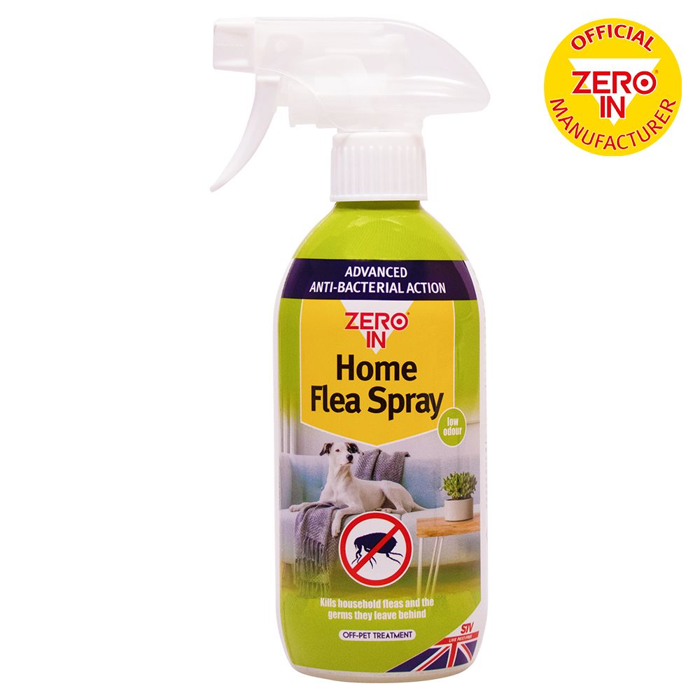 ZER021 Zero In Home Flea Spray 500ml - Kills Fleas Eggs & Their Larvae