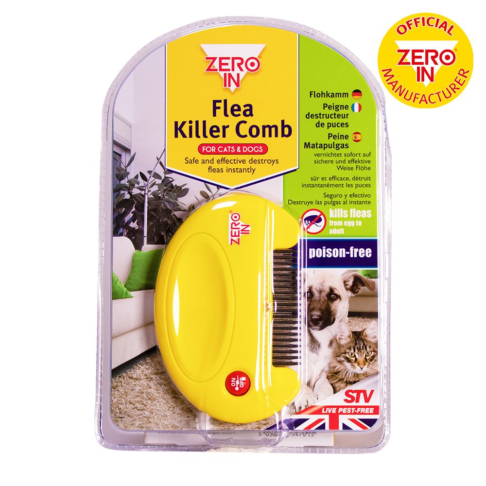 ZER023 Zero In Flea Killer Comb - Electric Flea & Tick Comb for Use on Cats and Dogs,ZER023 Zero In Flea Killer Comb - Electric Flea & Tick Comb for Use on Cats and Dogs