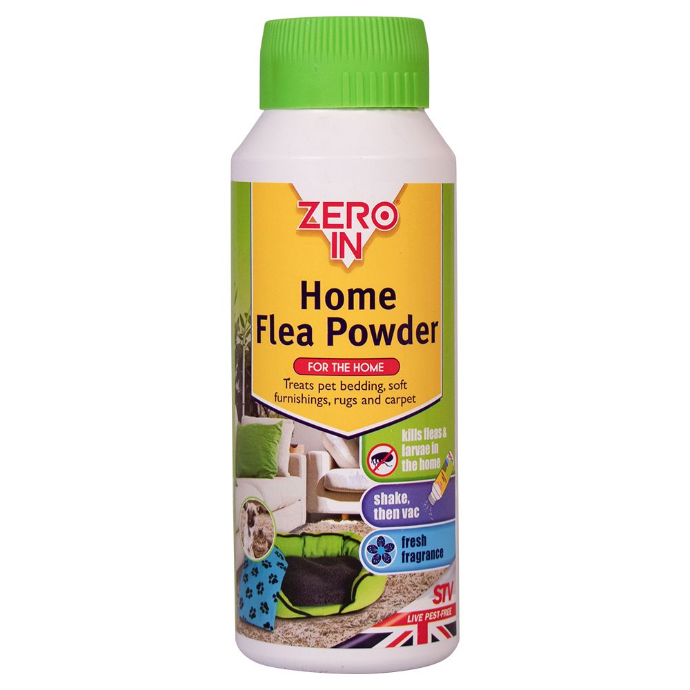 ZER024 Zero In Home Flea Powder - 300g - Killer Treatment for Carpets and Rugs ,ZER024 Zero In Home Flea Powder - 300g - Killer Treatment for Carpets and Rugs 