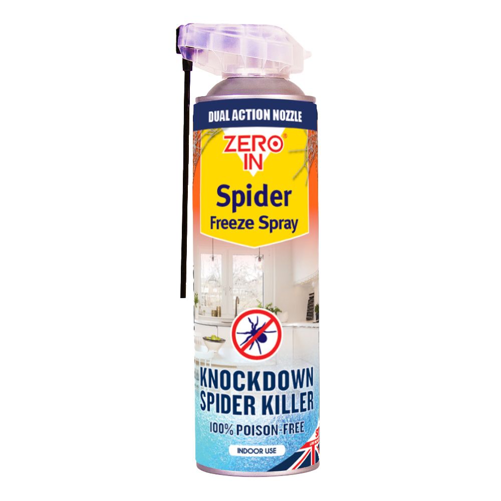 Zero In Spider Freeze Spray - 500ml, Poison-Free, Spider Control