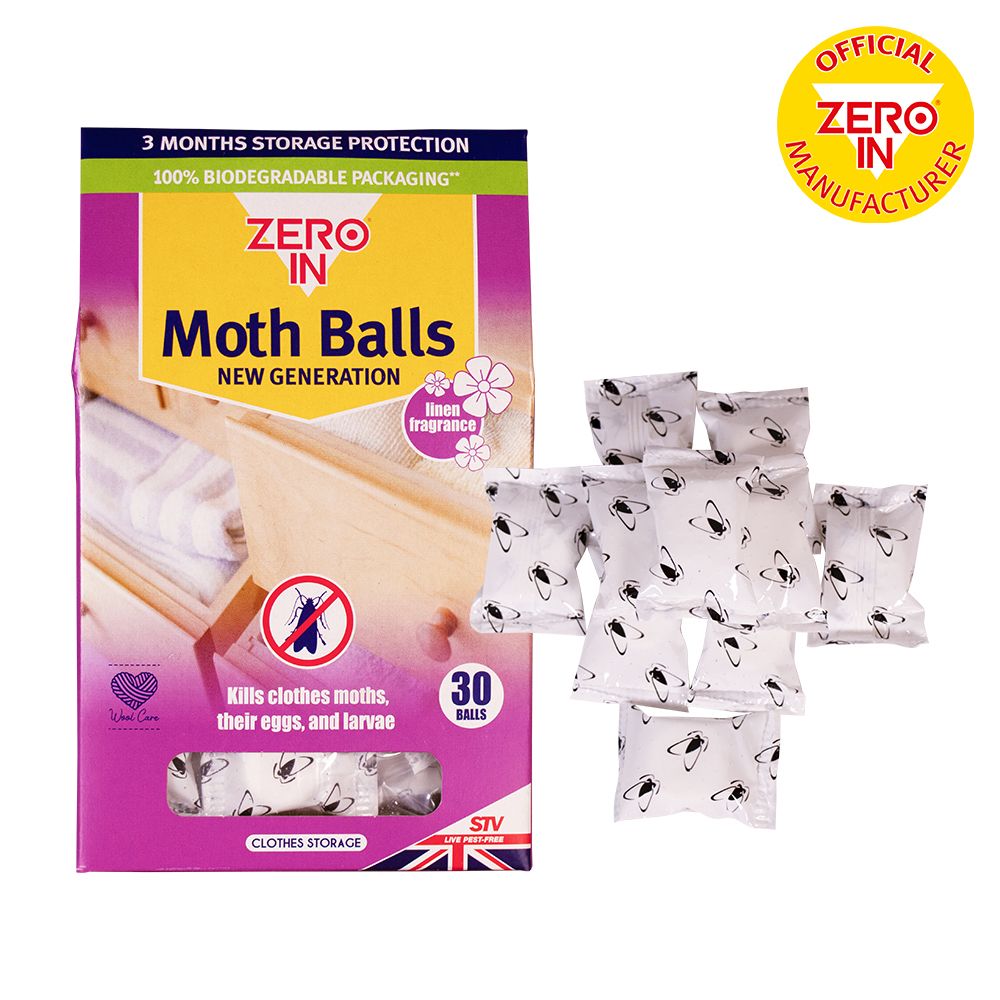 ZER426 Zero In Moth Balls 30 Sachet Packs - Protects from Clothes Moth Damage,ZER426 Zero In Moth Balls 30 Sachet Packs - Protects from Clothes Moth Damage