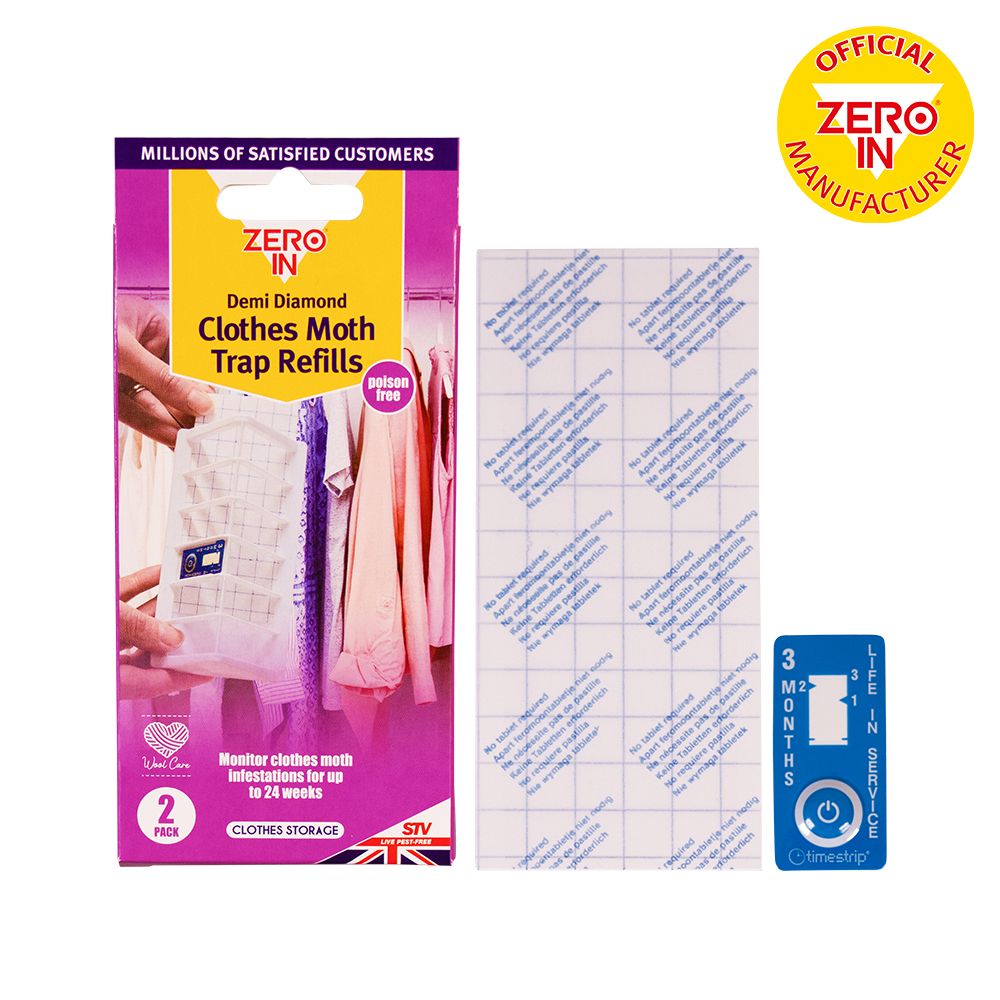 ZER438 Zero In Demi-Diamond Clothes Moth Killer Refills - Twin Pack - Refill for ZER437