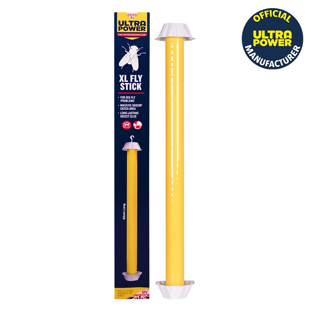 ZER500 Zero In Ultra Power XL Fly Stick - Kills Insects Hanging or Free-standing