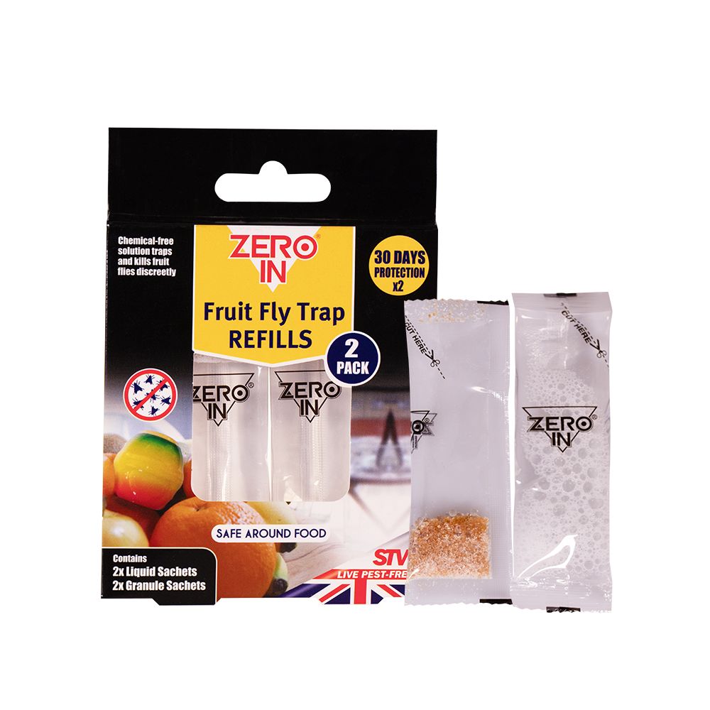 ZER702 Zero In Fruit Fly Trap Refill - Twinpack - Refill for ZER701/ZER886