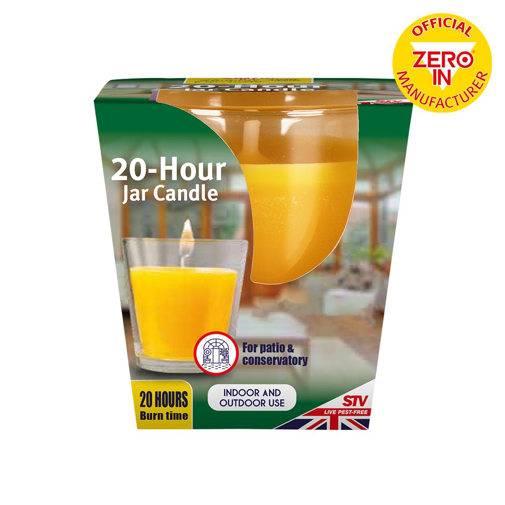 Zero In 20-Hour Jar Candle. Natural Citronella. Mosquito Repeller