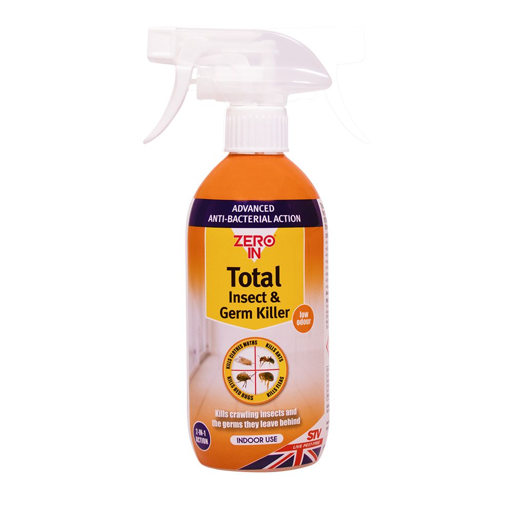 ZER907 Zero In Total Germ & Insect Killer - 500ml - Fast-Acting Knockdown Spray,ZER907 Zero In Total Germ & Insect Killer - 500ml - Fast-Acting Knockdown Spray