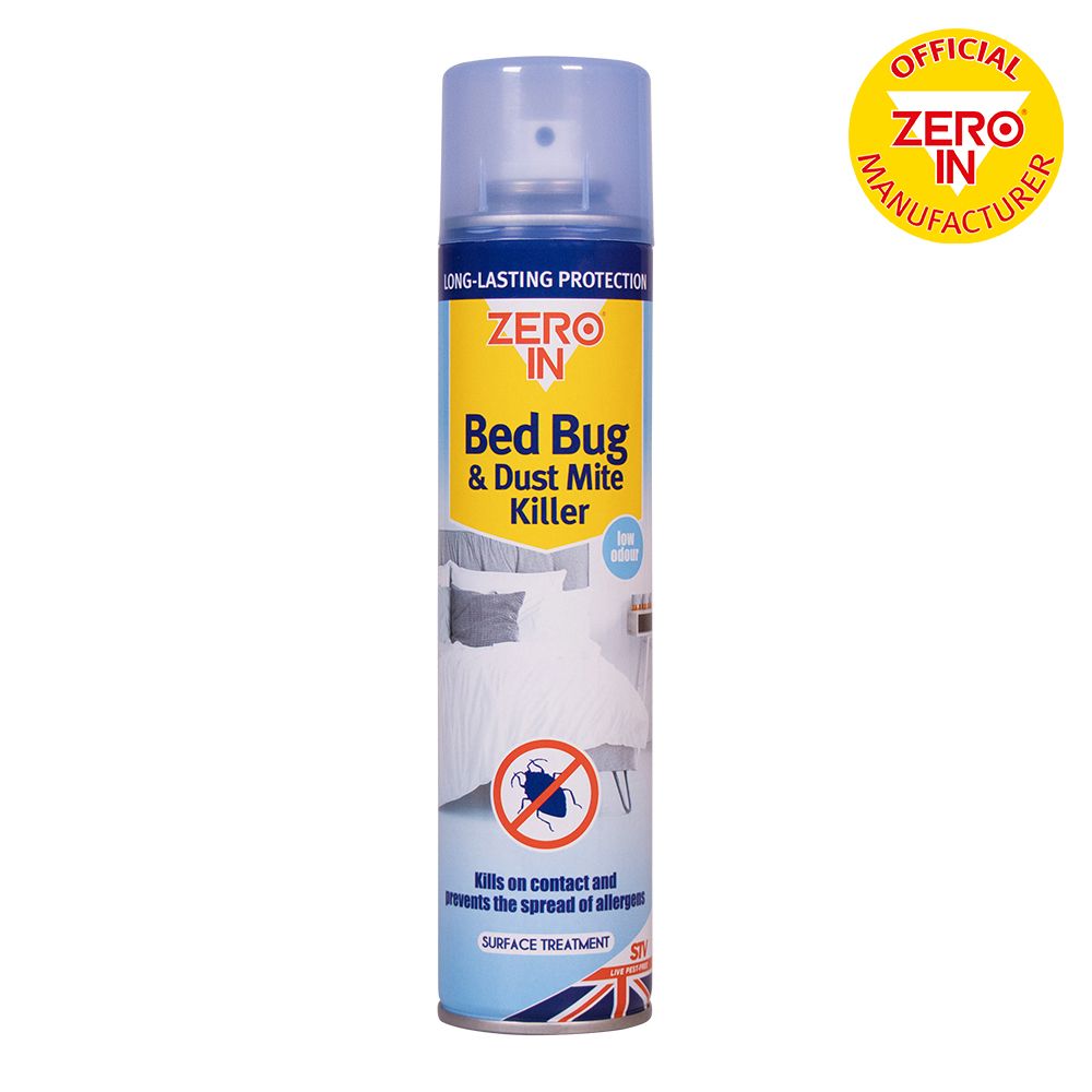 ZER968 Zero In Bed Bug & Dust Mite Killer - 300ml Aerosol - Suitable for Beds