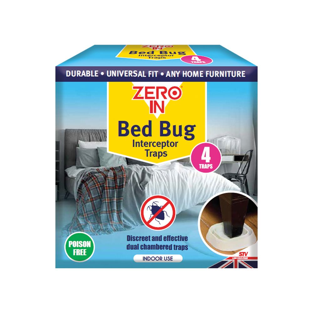 Zero In Bed Bug Interceptor Traps - 4-Pack, Poison-free approach to tackling bed bugs