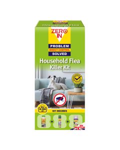 Zero In All-In-One Flea Killer Kit. Lasting Control, Prevent Reinfestations. Kills Fleas, Eggs & Larvae