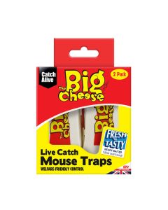 STV155 The Big Cheese Live Catch Mouse Traps Twin Pack - Pre-Baited & Ready to Use,STV155 The Big Cheese Live Catch Mouse Traps Twin Pack - Pre-Baited & Ready to Use