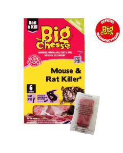 The Big Cheese Mouse & Rat Killer Pasta Sachets - 6 Pack, Ideal for the Kitchen