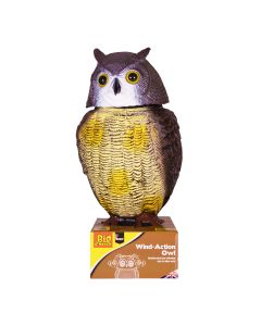 STV965 The Big Cheese Wind-Action Owl - Lifelike Decoy Deterrent Scares Birds 