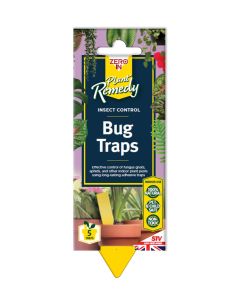 ZER017 Zero In Pot Plant Bug Traps - 5 Pack - Attracts Bugs Away From Plants