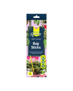 Zero In Plant Remedy Pot Plant Sticks x 6, Catch Fungus Gnats, Fruit Flies, Mosquitos & Other Bugs