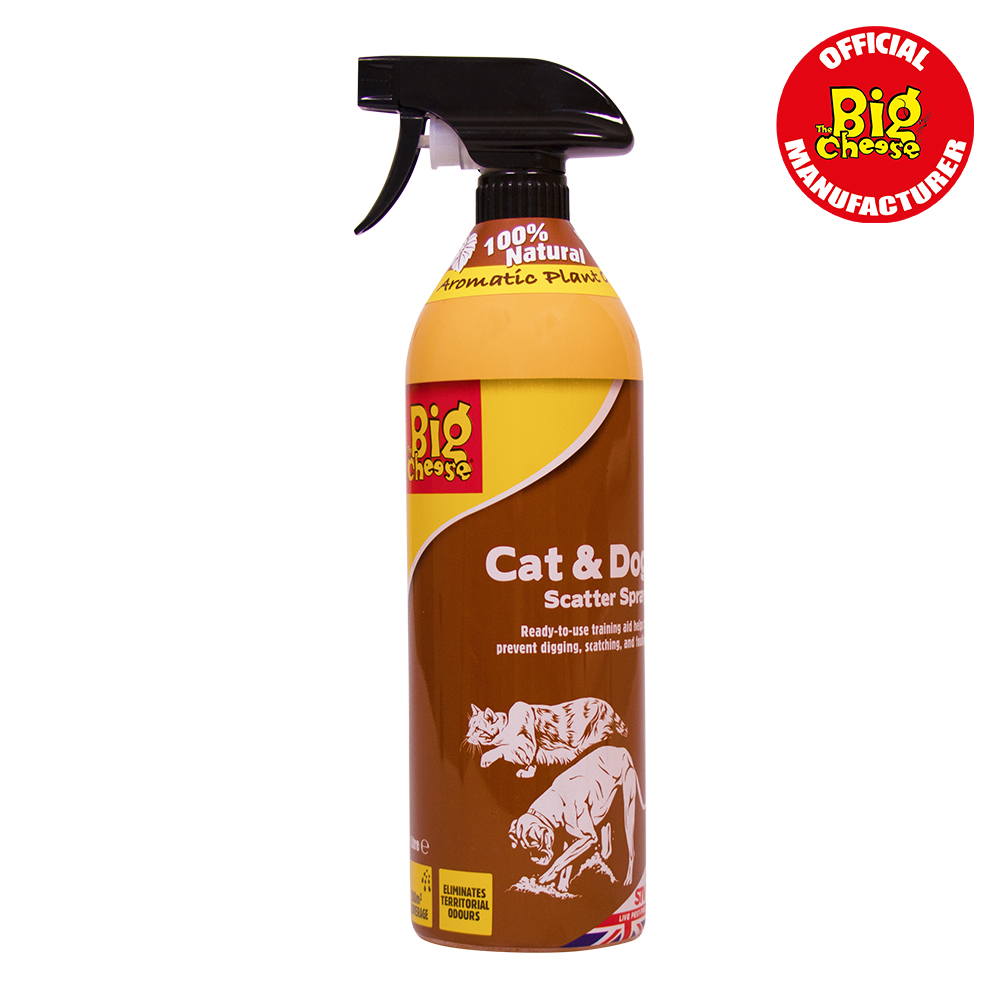 The Big Cheese Cat & Dog Scatter Spray 1 ltr - Humane Cat & Dog Deterrent
