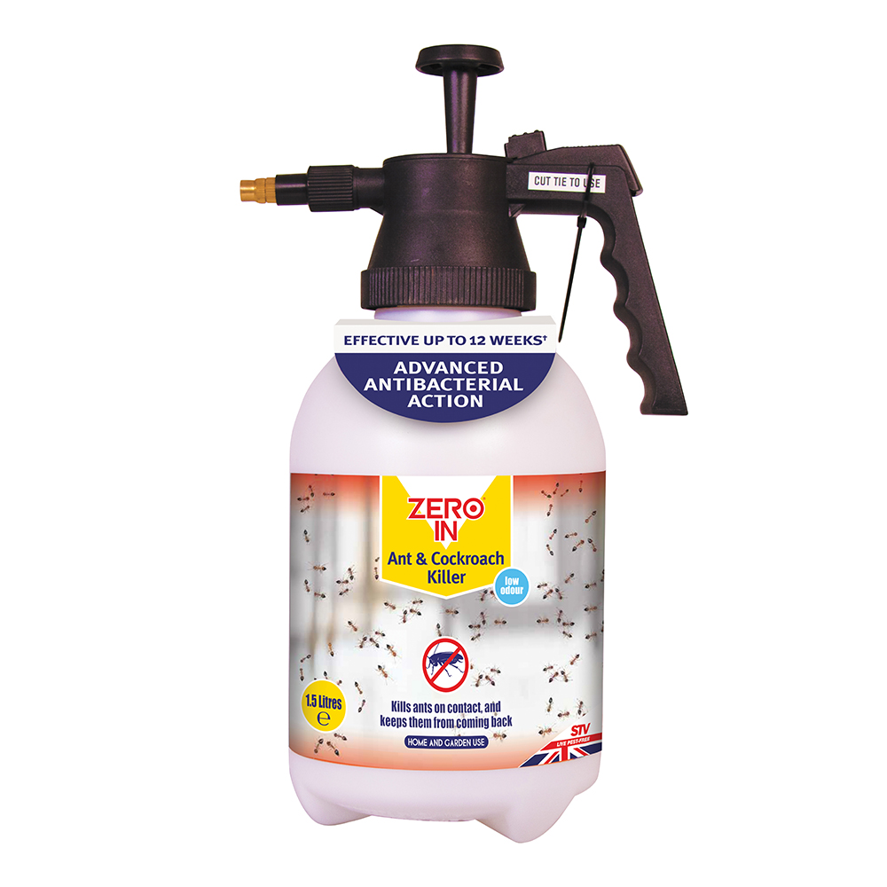 Zero In Anti Bacterial Killer - 1.5L Pressure Sprayer for Home & Garden, Prevent Reinfestations