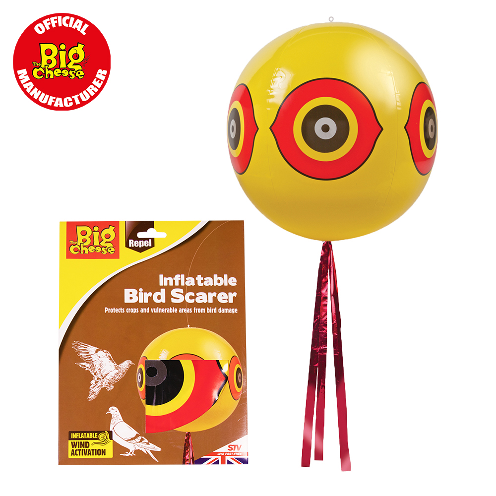 The Big Cheese Eyeball Bird Scarer - Wind Activated Deterrent, Garden Repellent